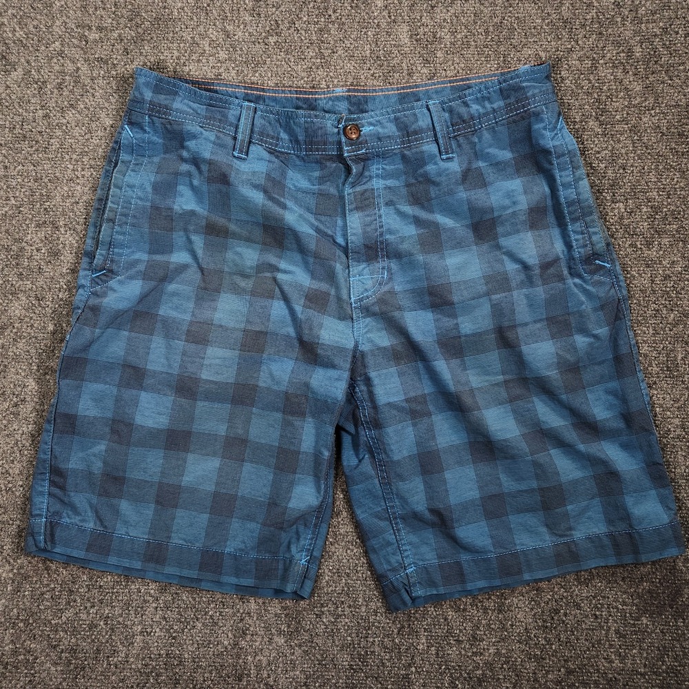 The North Face Shorts Mens Sz 36 Blue Plaid Hiking / Outdoor